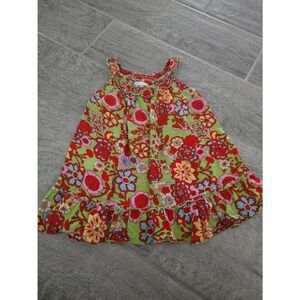 Baby Girl Peek Little Peanut Sergeant Fletcher Red Green Colorful Floral Dress S